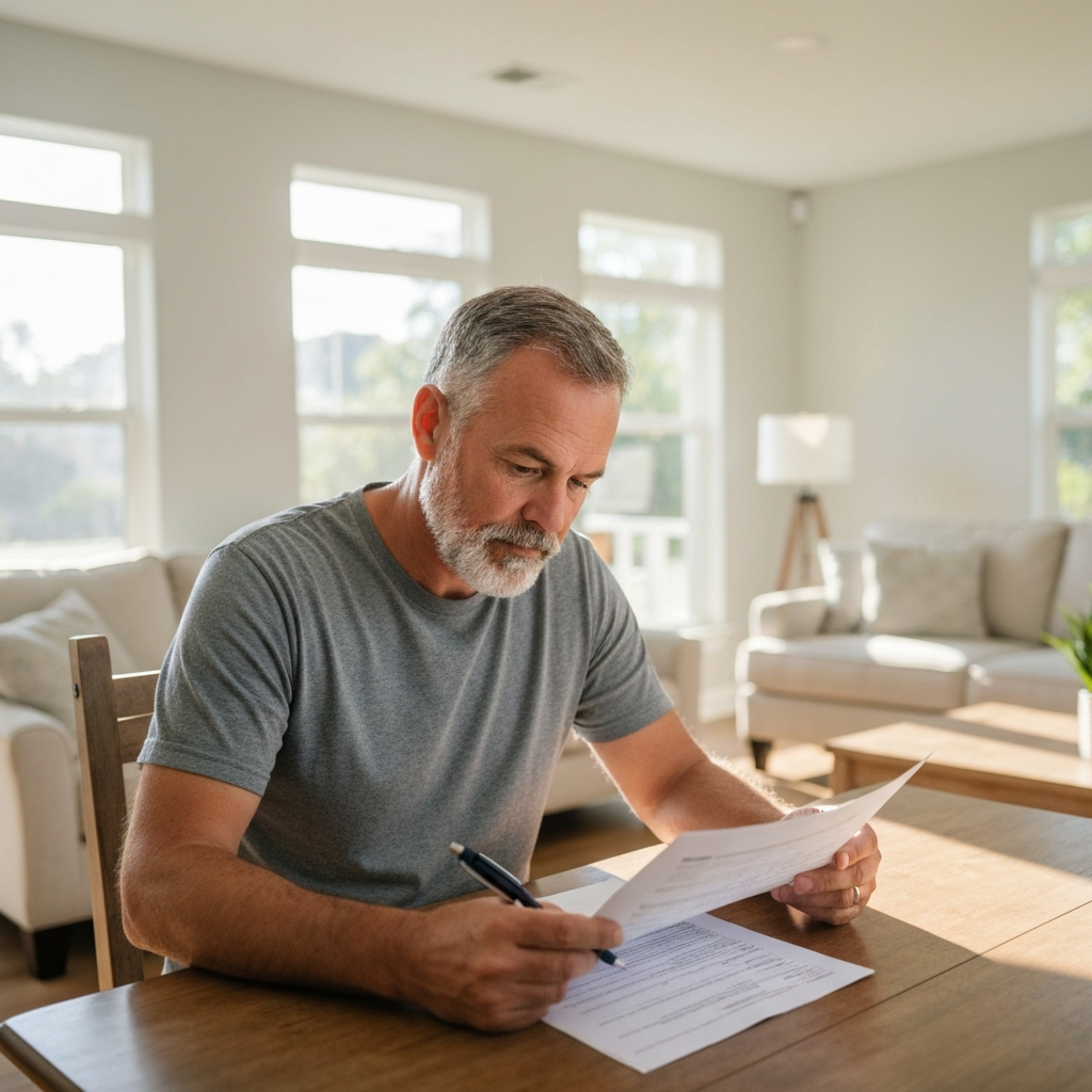 Homeowner reviewing mold testing costs