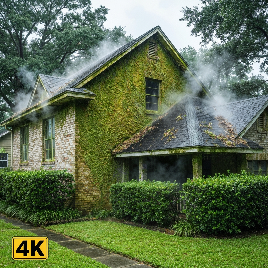 Mold growing fast on house exterior