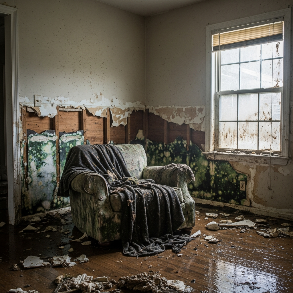 Mold in water-damaged Tampa home